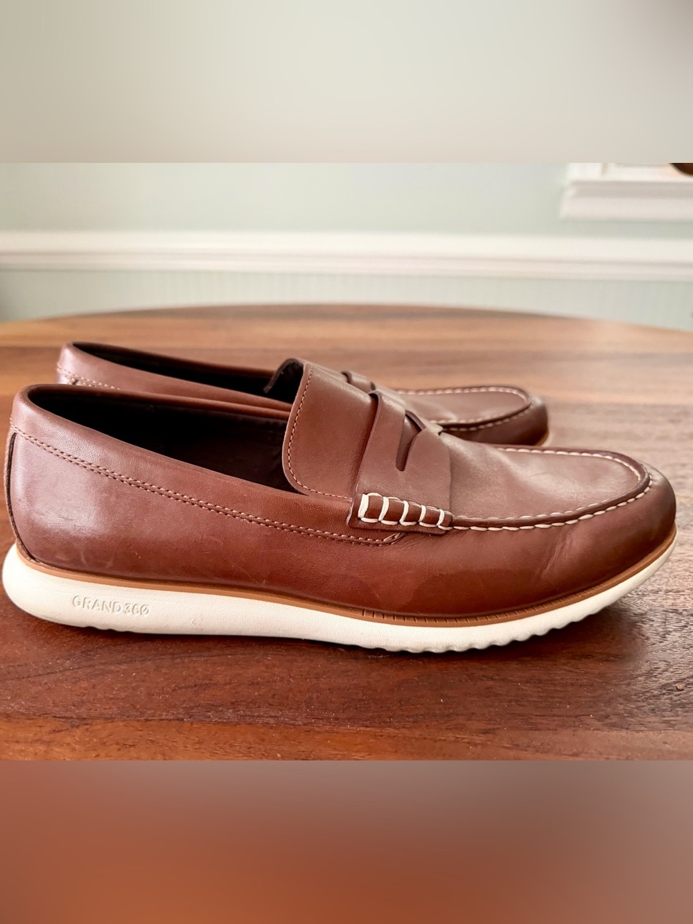 Cole Haan Grand 360 Men's Brown Leather Comfort Loafer Moccasin Size 11 EXC